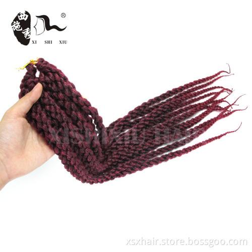 2016 hot sale long lasting 3D cubic afro twis Braids hair for synthetic hair extension crochet braid hair